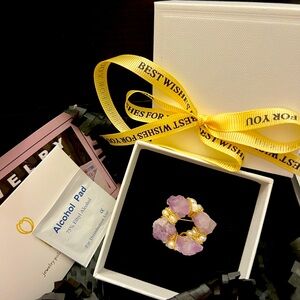 Handmade Amethyst Brooch